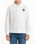 Polo maniche lunghe con ricamo logo