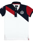 Piqué polo shirt with contrasts and logo embroidery
