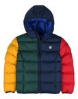 Multicolor nylon jacket with hood