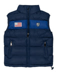 Nylon vest with logo print on the back