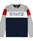 Long sleeve T-shirt with contrasting bands
