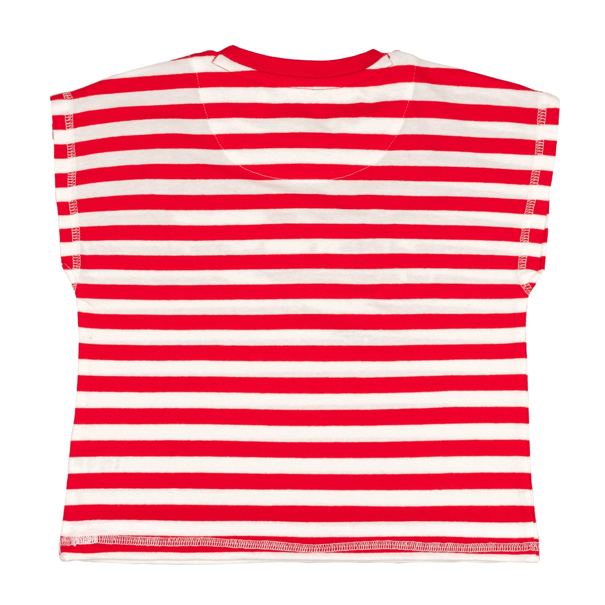 Striped jersey T-shirt with logo
