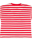 Striped jersey T-shirt with logo