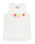 Jersey tank top with embroidery