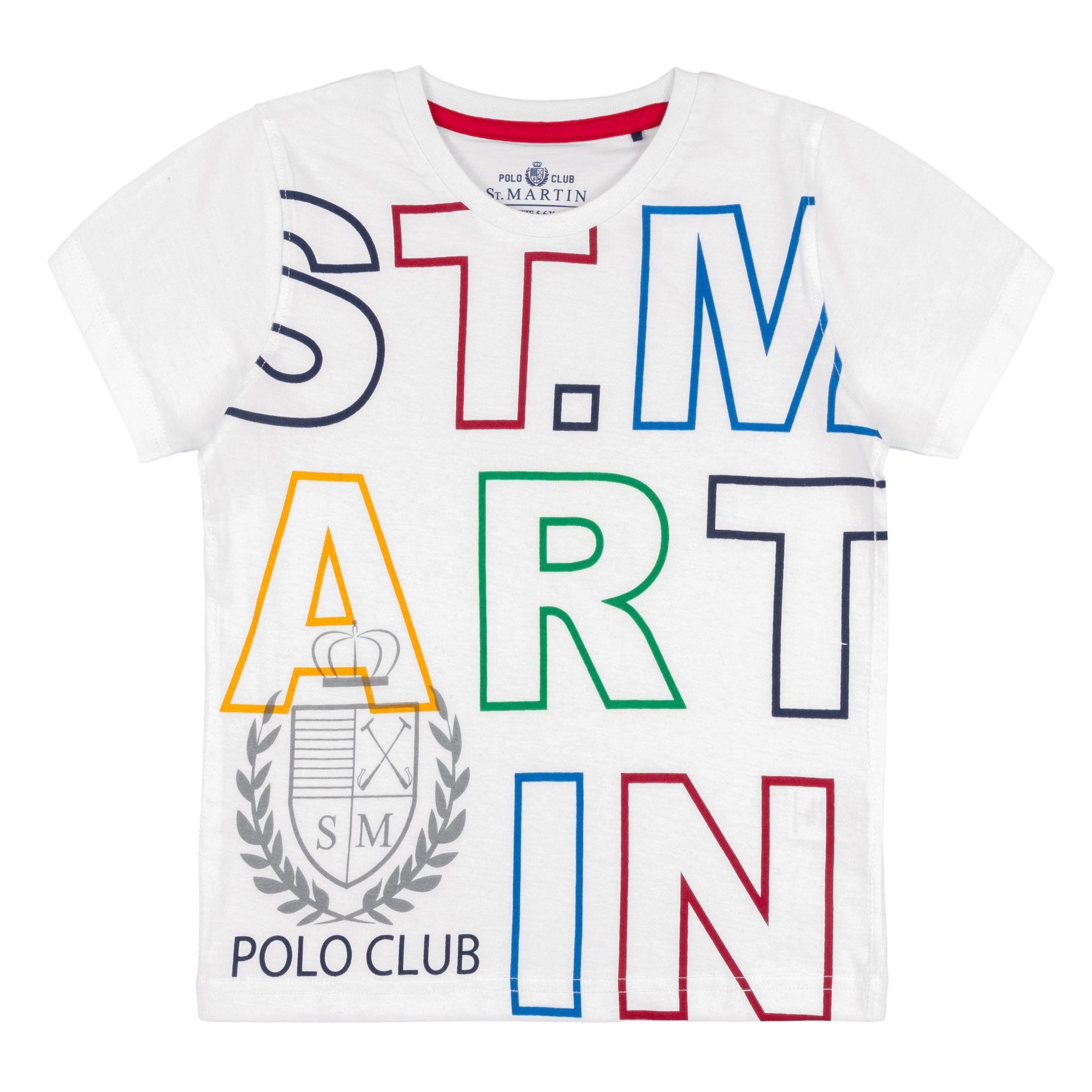 T-shirt jersey con stampa multicolor