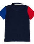 Piquet polo shirt with contrasts and embroidery on the front