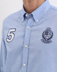 Oxford shirt with laurel embroidery