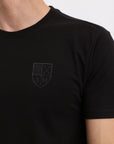 T-shirt jersey con stampa logo lato cuore