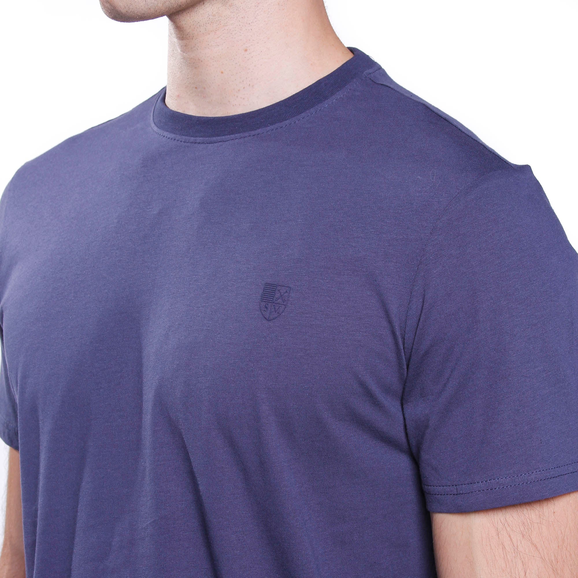 T-shirt jersey con stampa logo lato cuore