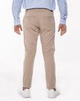 Stretch gabardine trousers with america pocket