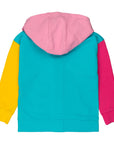 Multicolor French terry sweatshirt with hood