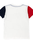T-shirt jersey con ricamo logo flags
