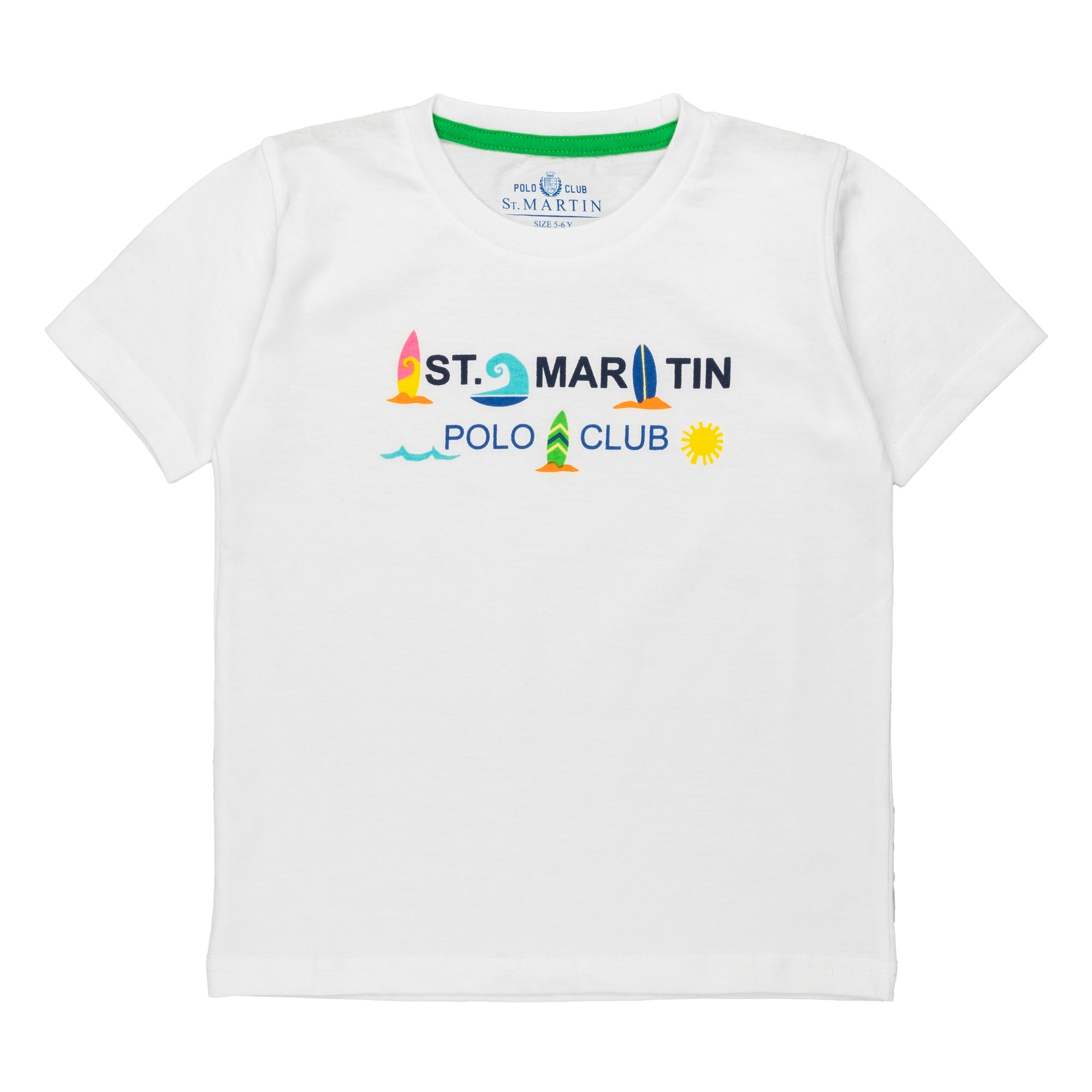 Jersey T-shirt with multicolor windsurfing print