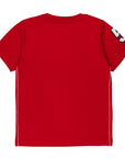 Jersey T-shirt with front logo and embroidery on the sleeve