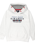 Sweatshirt with hood and flags logo embroidery