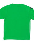 T-shirt jersey con logo davanti e ricamo su manica
