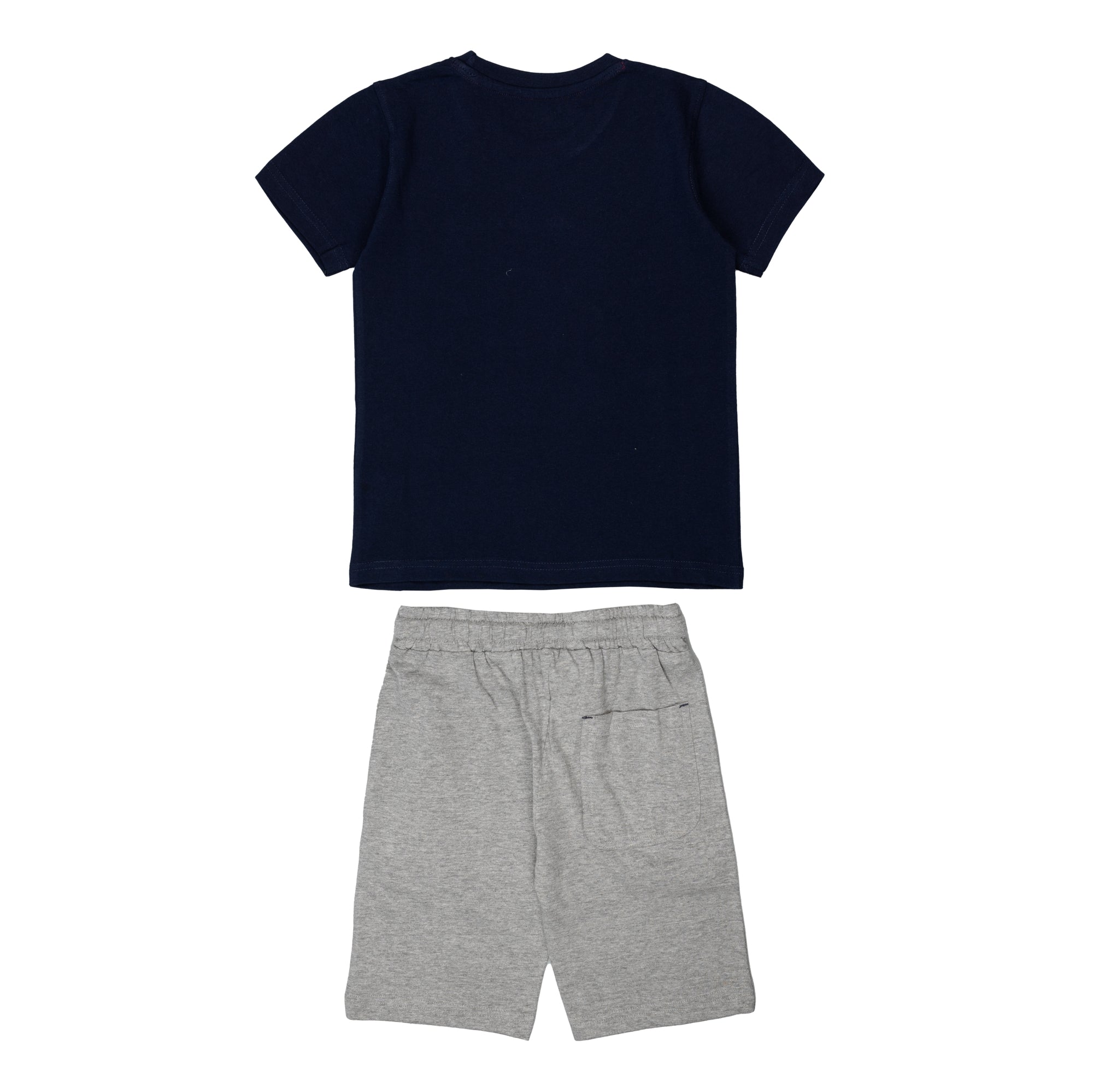 T-shirt and jersey shorts set with logo print