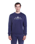 French terry crew neck sweatshirt with logo embroidery on the chest