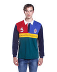 Multicolor jersey polo shirt