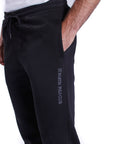 Trousers with inside brushed logo print