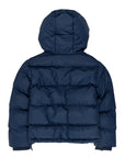 Nylon jacket with chest band, zip and hood