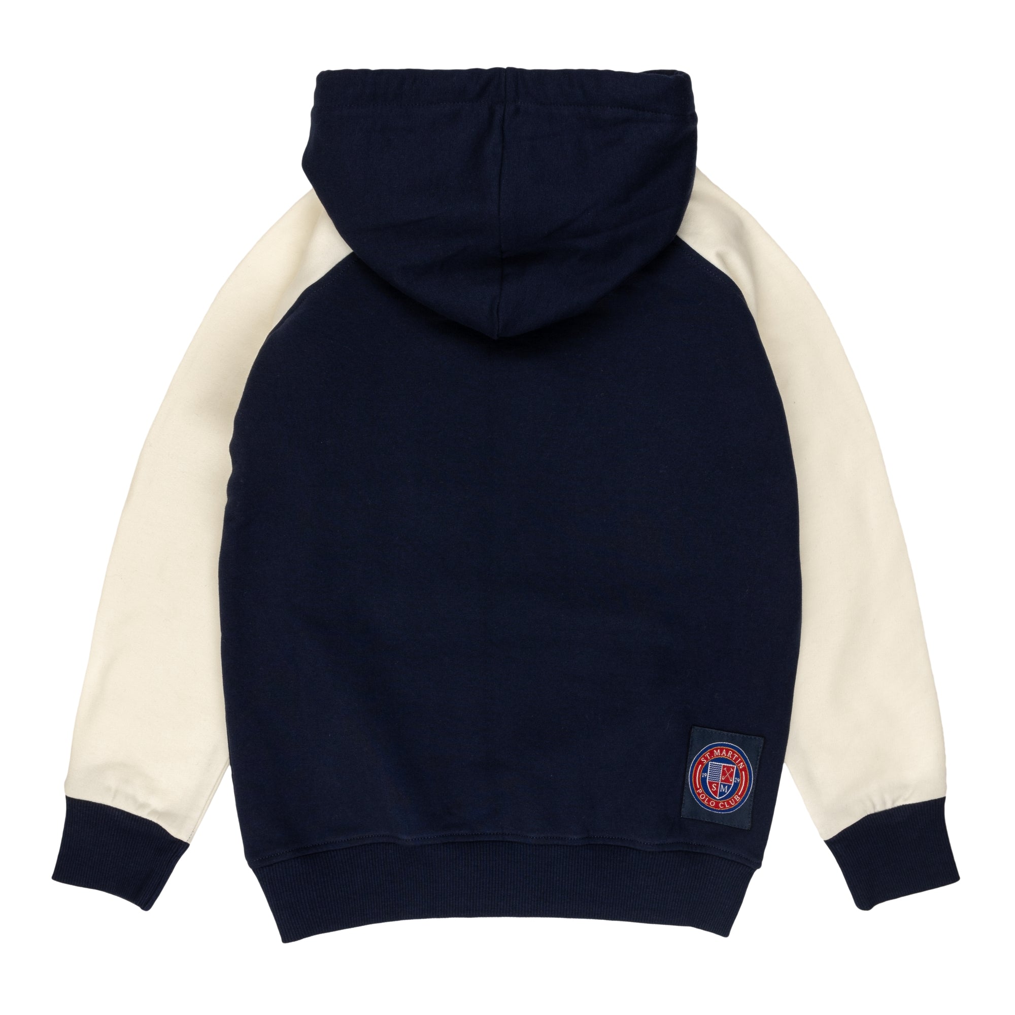 Raglan cut hoodie with inside brushed logo printed