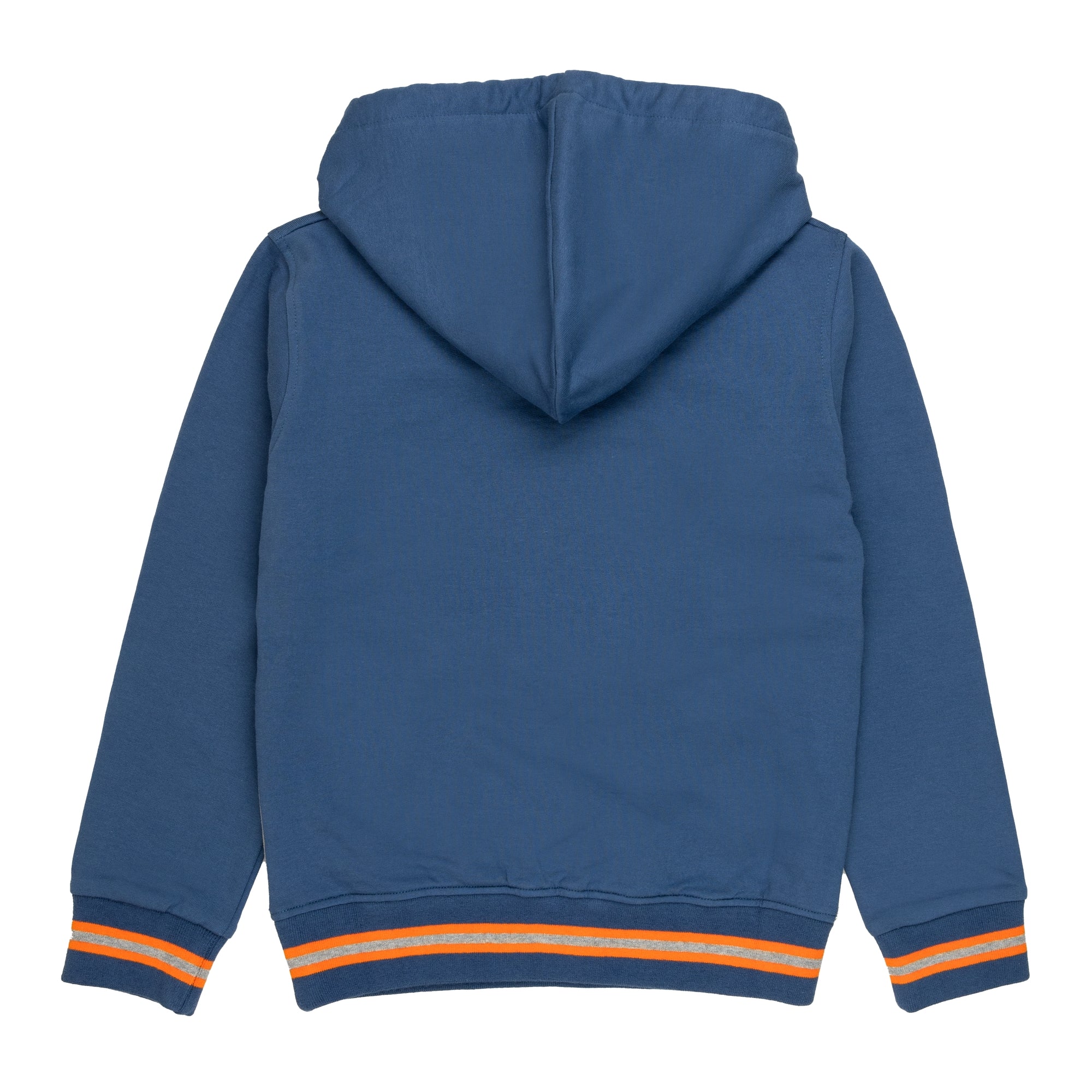 Two-tone hooded sweatshirt with inside brushed printed logo