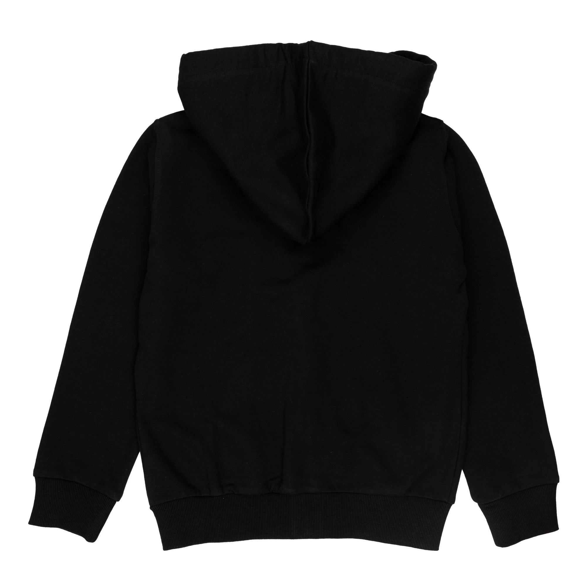 Zip and hood sweatshirt with inside brushed printed logo