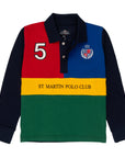 Multicolor polo shirt with embroidered logo