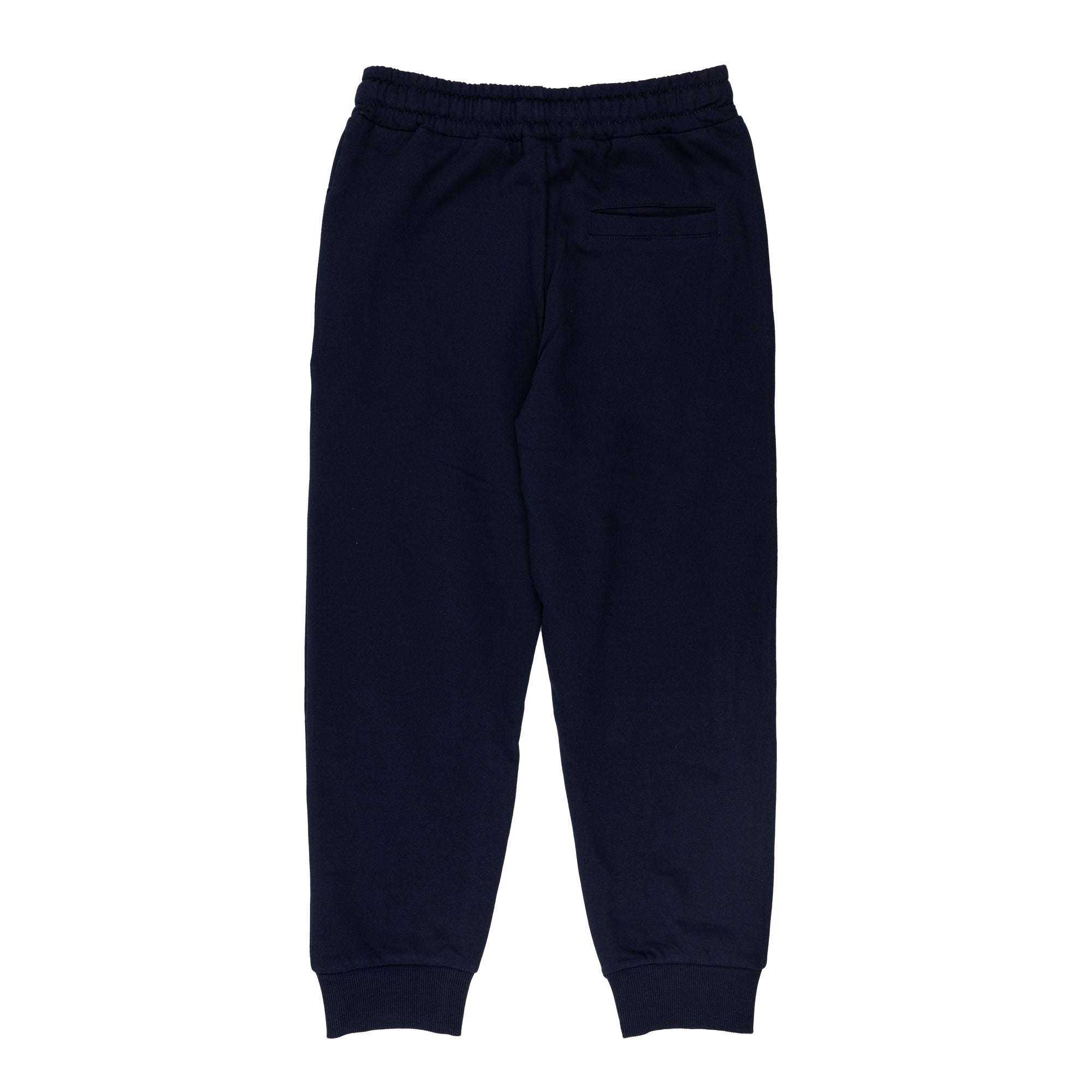 Trousers with inside brushed printed logo